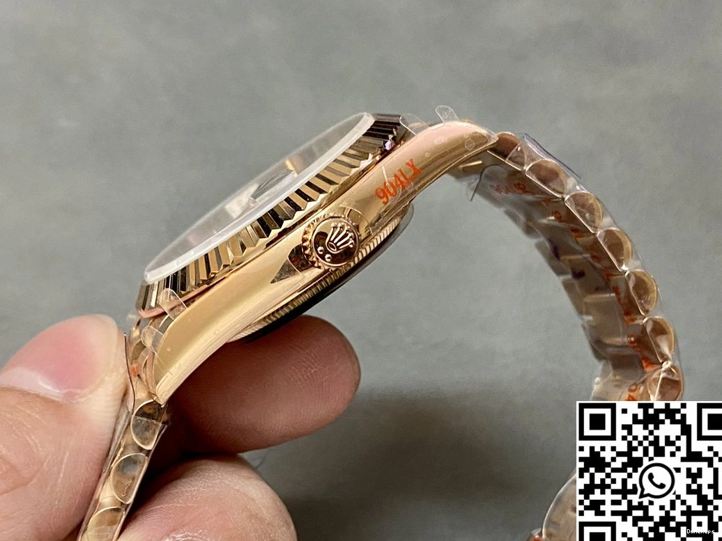 Dial Black M228235-0045 Diamond Factory Day Rolex Gold v5 Rose Date QF Hourmarker Steel Tungsten 0216